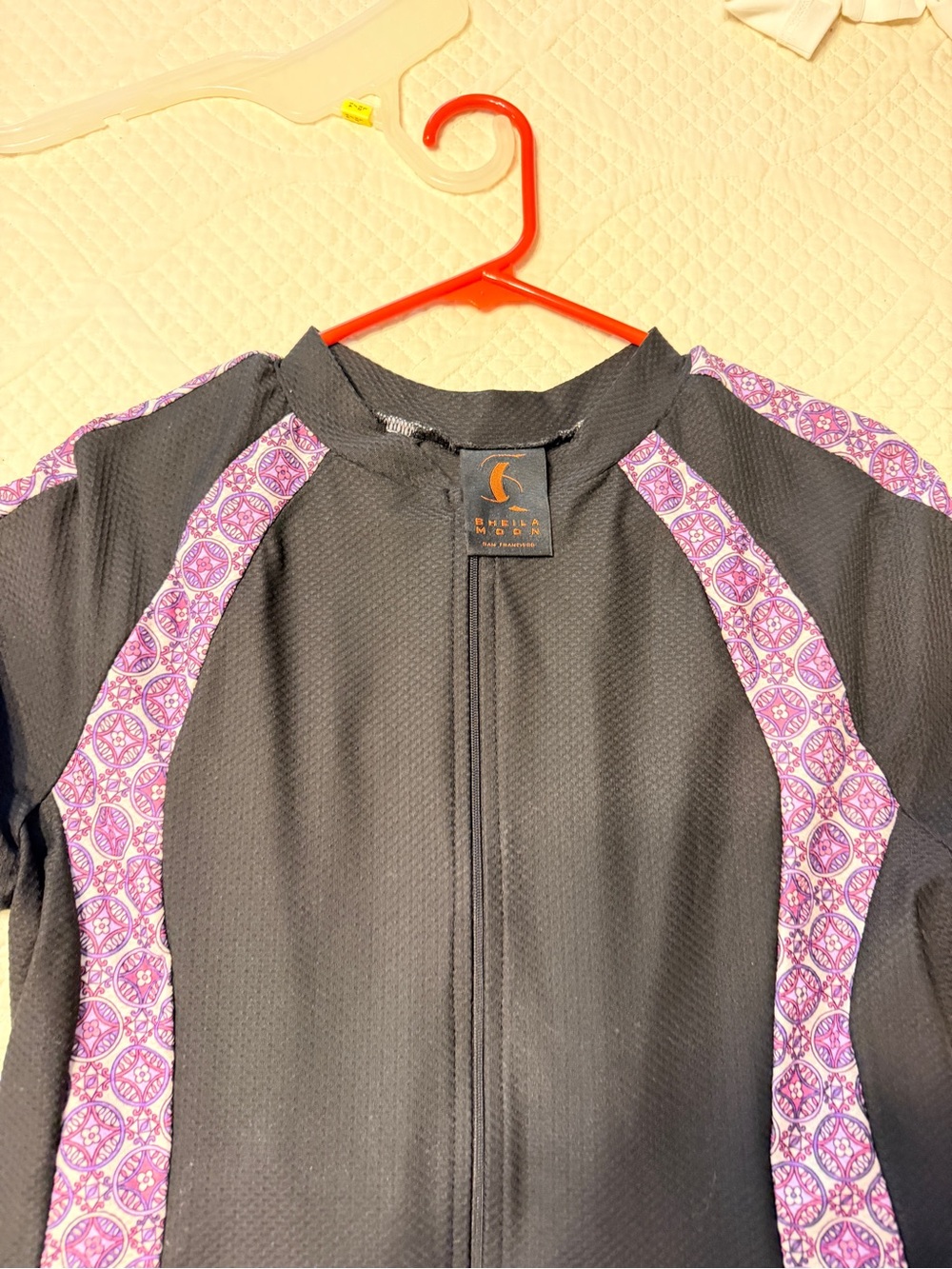 Black Jersey with Purple Trim
